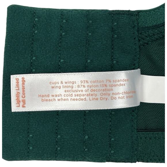 Cacique 46DD Bra Full Coverage Lightly Lined Green Black Check Garden Check - Picture 11 of 11